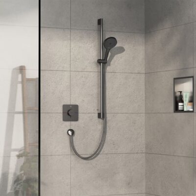Hansgrohe ShowerSelect Comfort Q thermostaat voor douche 1 verbruiker zwart chroom geborsteld 15581340 4