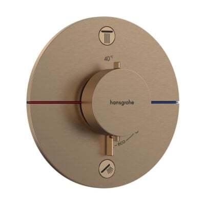 Hansgrohe ShowerSelect Comfort S thermostaat voor bad & douche 2 verbruikers brons geborsteld 15556140 7
