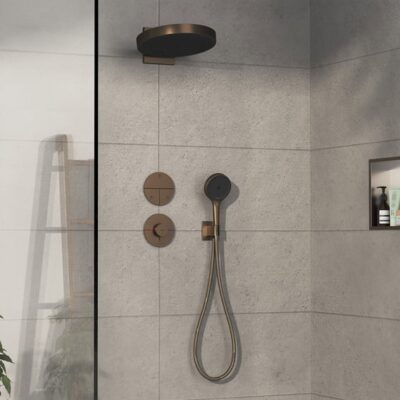 Hansgrohe ShowerSelect Comfort S thermostaat voor bad & douche 2 verbruikers brons geborsteld 15562140 5