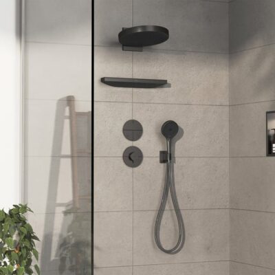 Hansgrohe ShowerSelect Comfort S thermostaat voor bad & douche zwart chroom geborsteld 15559340 5