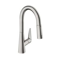 Hansgrohe Talis M51 keukenmengkraan 160 uittrekbaar sproeier 2 straalsoorten sBox edelstraal finish 73850800