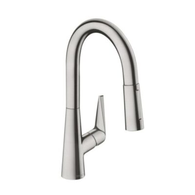 Hansgrohe Talis M51 keukenmengkraan 160 uittrekbaar sproeier 2 straalsoorten sBox edelstraal finish 73850800 10