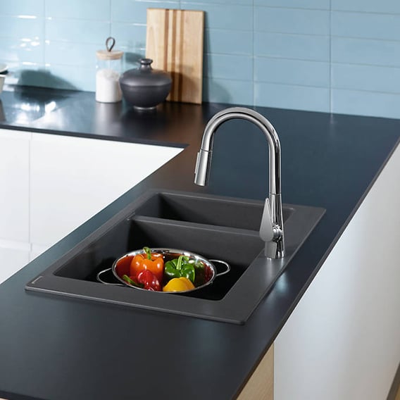 Hansgrohe Talis M51 keukenmengkraan uittrekbaar sproeier 2 straalsoorten sBox chroom 73851000 3 Hansgrohe Talis M51 keukenmengkraan uittrekbaar sproeier 2 straalsoorten sBox chroom 73851000 3