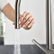 Hansgrohe Talis M54 keukenmengkraan 210 uittrekbaar sproeier 2 straalsoorten sBox edelstraal finish 72801800 Hansgrohe Talis M54 keukenmengkraan 210 uittrekbaar sproeier 2 straalsoorten sBox edelstraal finish 72801800