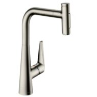 Hansgrohe Talis Select M51 keukenmengkraan 300 uittrekbaar 2 straalsoorten edelstaal finish 72823800