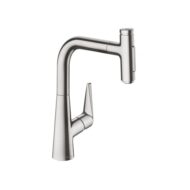 Hansgrohe Talis Select M51 keukenmengkraan uittrekbaar 2 straalsoorten edelstaal finish 73868800