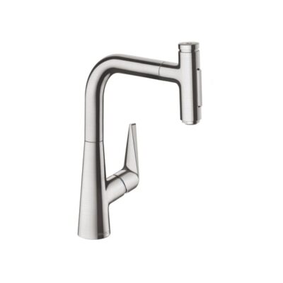 Hansgrohe Talis Select M51 keukenmengkraan uittrekbaar 2 straalsoorten edelstaal finish 73868800 11