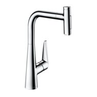Hansgrohe Talis Select M51 keukenmengkraan uittrekbaar sproeier 2 straalsoorten chroom 73867000