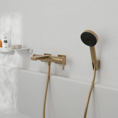 Hansgrohe Tecturis E eengreeps opbouw badmengkraan 2 verbruikers brons geborsteld 73420140 6