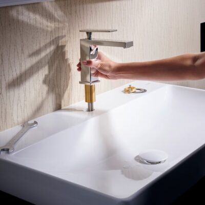 Hansgrohe Tecturis E wastafelkraan 110 CoolStart met EcoSmart chroom 73012000 7 Hansgrohe Tecturis E wastafelkraan 110 CoolStart met EcoSmart chroom 73012000 7