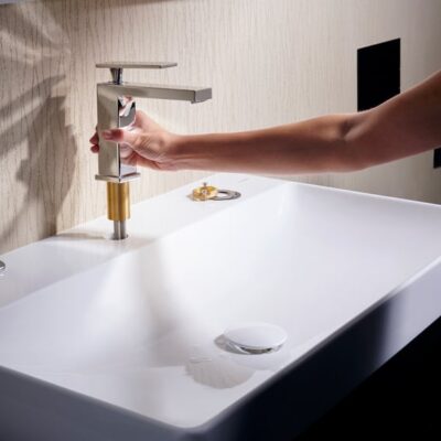 Hansgrohe Tecturis E wastafelkraan 110 met EcoSmart chroom 73011000 8 Hansgrohe Tecturis E wastafelkraan 110 met EcoSmart chroom 73011000 8
