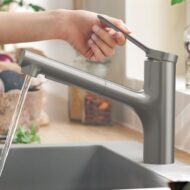 Hansgrohe Zesis M33 eengreeps keukenmengkraan 150 uittrekbaar draaibaar 2 standen edelstaal finish 74800800 Hansgrohe Zesis M33 eengreeps keukenmengkraan 150 uittrekbaar draaibaar 2 standen edelstaal finish 74800800