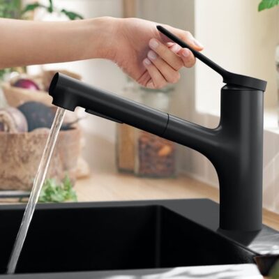 Hansgrohe Zesis M33 eengreeps keukenmengkraan 150 uittrekbaar mat-zwart 74800670 4