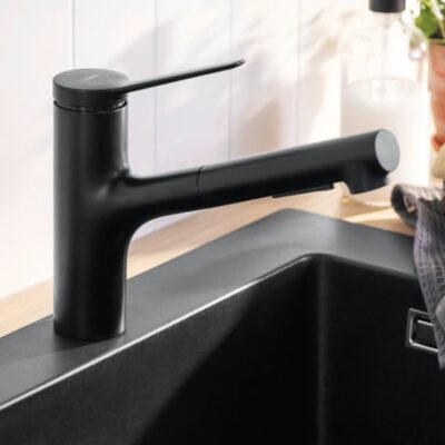 Hansgrohe Zesis M33 eengreeps keukenmengkraan 150 uittrekbaar mat-zwart 74800670 6