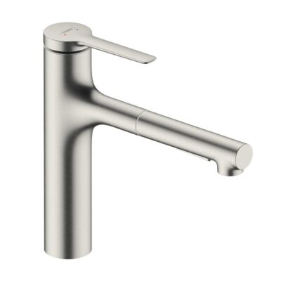 Hansgrohe Zesis M33 eengreeps keukenmengkraan 160 uittrekbaar draaibaar 2 straalsoorten edelstraal finish 74823800 6