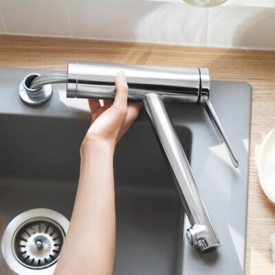 Hansgrohe Zesis M33 eengreeps keukenmengkraan 160 raammontage draaibaar uittrekbaar chroom 74805000 4