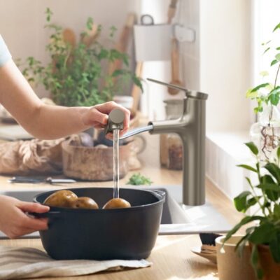 Hansgrohe Zesis M33 eengreeps keukenmengkraan 160 uittrekbaar 2 straalsoorten edelstaal 74822800 5