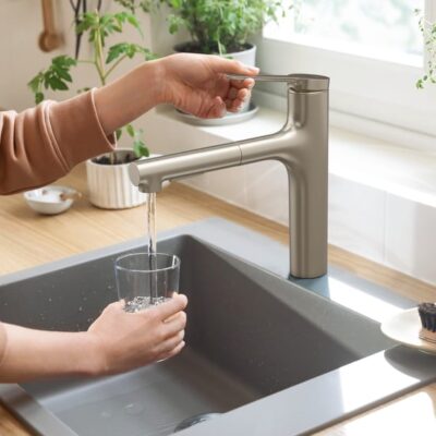 Hansgrohe Zesis M33 eengreeps keukenmengkraan 160 uittrekbaar 2 straalsoorten edelstaal 74822800 8