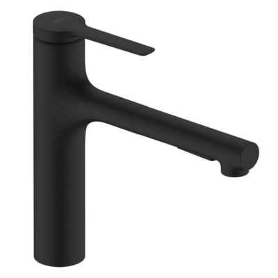 Hansgrohe Zesis M33 eengreeps keukenmengkraan 160 uittrekbaar mat-zwart 74801670 7