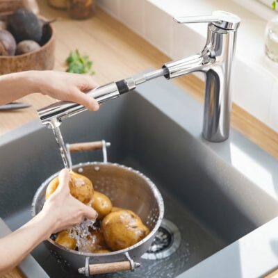 Hansgrohe Zesis M33 eengreeps keukenmengkraan 2 straalsoorten draaibaar uittrekbaar 2 standen chroom 74823000 6