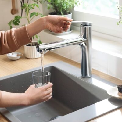 Hansgrohe Zesis M33 eengreeps keukenmengkraan 2 straalsoorten draaibaar uittrekbaar 2 standen chroom 74823000 9