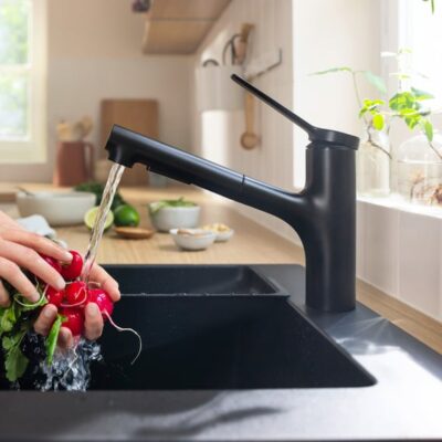 Hansgrohe Zesis M33 eengreeps keukenmengkraan met uittrekbare sproeier – 2 straalsoorten – draaibare uitloop – mat-zwart 74820670 5