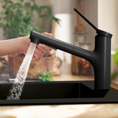Hansgrohe Zesis M33 eengreeps keukenmengkraan met uittrekbare sproeier – 2 straalsoorten – draaibare uitloop – mat-zwart 74820670 6
