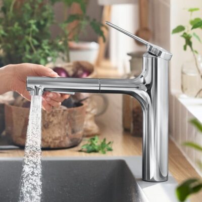Hansgrohe Zesis M33 eengreeps keukenmengkraan uittrekbaar 2 straalsoorten chroom 74804000 5