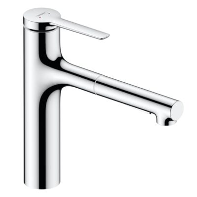 Hansgrohe Zesis M33 eengreeps keukenmengkraan uittrekbaar 2 straalsoorten chroom 74804000 8