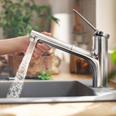 Hansgrohe Zesis M33 eengreeps keukenmengkraan met uittrekbare sproeier 2 straalsoorten – draaibaar – chroom 74820000 5