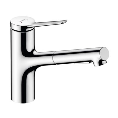 Hansgrohe Zesis M33 eengreeps keukenmengkraan met uittrekbare sproeier 2 straalsoorten – draaibaar – chroom 74820000 6