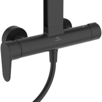 Ideal Standard Alu eengreeps opbouw regendoucheset Ø260 mm mat-zwart BD584XG 4