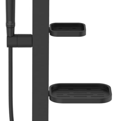 Ideal Standard Alu glijstangset met garnituur 2 straalsoorten 600 mm mat-zwart BD586XG 6