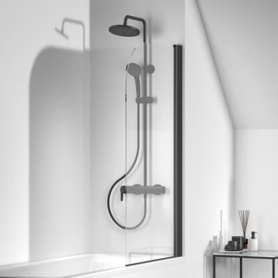 Ideal Standard Cerafine O eengreeps opbouw regendoucheset Ø200 mm mat-zwart BC750XG 6