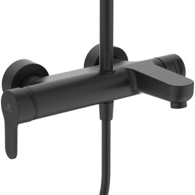 Ideal Standard Cerafine O eengreeps opbouw regendoucheset met baduitloop Ø200 mm mat-zwart BC749XG 6