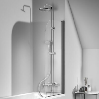 Ideal Standard Cerafine O eengreeps opbouw regendoucheset met baduitloop Ø200 mm chroom BC749AA 4