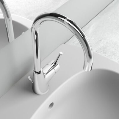 Ideal Standard Ceraline wastafelkraan met trekstang-afvoergarnituur chroom BC195AA 5