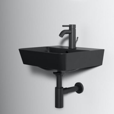 Ideal Standard Ceraline wastafelkraan met trekstang-afvoergarnituur mat-zwart BC193XG 5