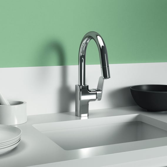 Ideal Standard Ceraplan Flexibelle eengreeps keukenmengkraan met uittrekbare sproeikop – Chroom BD337AA 3 Ideal Standard Ceraplan Flexibelle eengreeps keukenmengkraan met uittrekbare sproeikop – Chroom BD337AA 3