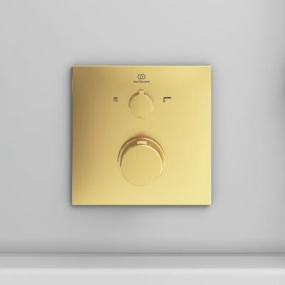 Ideal Standard Ceratherm C100 thermostaat voor bad & douche 2 verbruikers goud geborsteld A7522A2 11 Ideal Standard Ceratherm C100 thermostaat voor bad & douche 2 verbruikers goud geborsteld A7522A2 11