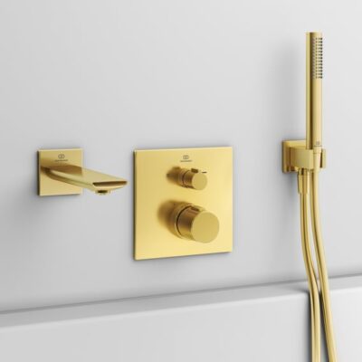 Ideal Standard Ceratherm C100 thermostaat voor bad & douche 2 verbruikers goud geborsteld A7522A2 12 Ideal Standard Ceratherm C100 thermostaat voor bad & douche 2 verbruikers goud geborsteld A7522A2 12