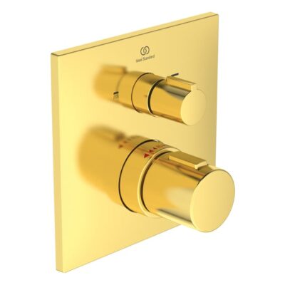 Ideal Standard Ceratherm C100 thermostaat voor bad & douche 2 verbruikers goud geborsteld A7522A2 13 Ideal Standard Ceratherm C100 thermostaat voor bad & douche 2 verbruikers goud geborsteld A7522A2 13