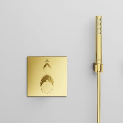 Ideal Standard Ceratherm C100 thermostaat voor douche 1 verbruiker goud geborsteld A6956A2 4