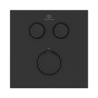 Ideal Standard Ceratherm Navigo thermostaat voor bad & douche 2 verbruikers mat-zwart A7302XG 4