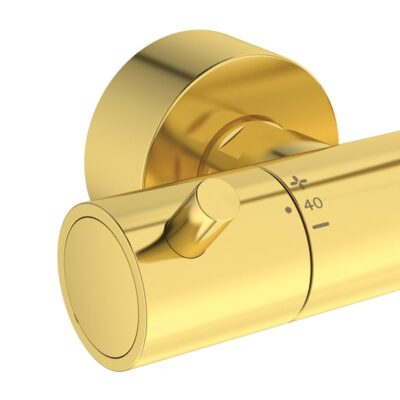 Ideal Standard Ceratherm T125 thermostatische opbouw regendoucheset Ø300 mm goud geborsteld A7689A2 5