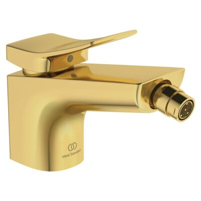 Ideal Standard Conca bidetkraan met trekstang-afvoergarnituur goud geborsteld BC760A2 8