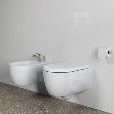 Ideal Standard Conca bidetkraan met trekstang-afvoergarnituur zilver storm BC760GN 6