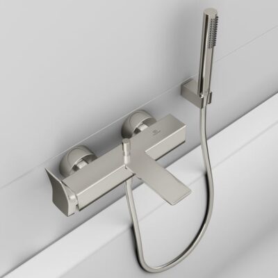 Ideal Standard Conca eengreeps opbouw badmengkraan 2 verbruikers zilver storm BC763GN 4