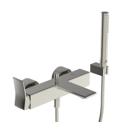 Ideal Standard Conca eengreeps opbouw badmengkraan 2 verbruikers zilver storm BC763GN 6