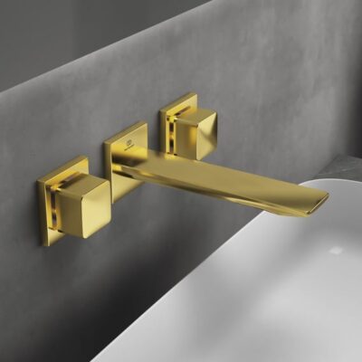Ideal Standard Conca wastafelkraan goud geborsteld A7445A2 4